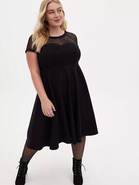 Torrid Midi Mesh Swing Dress